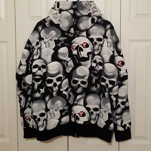 famous stars and straps skull hoodie